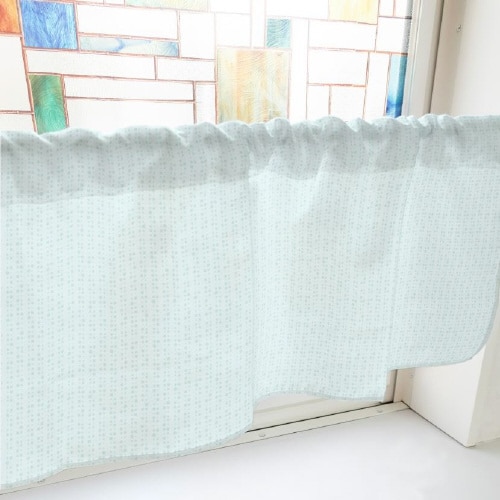 カフェカーテン40648丸緑