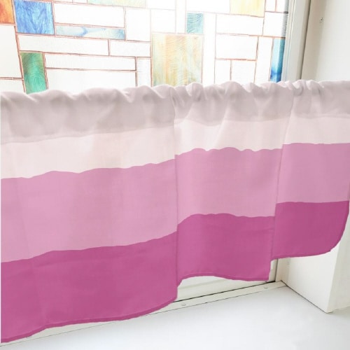 カフェカーテン406823色グラデピンク