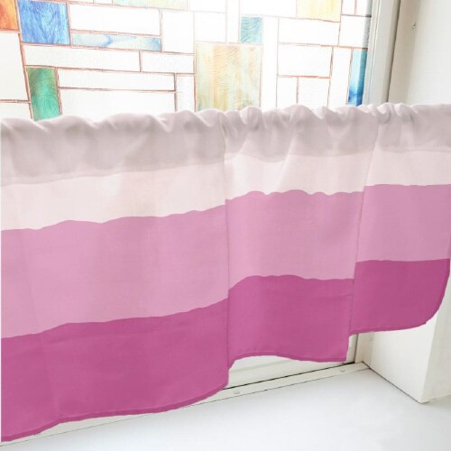 カフェカーテン406833色グラデピンク