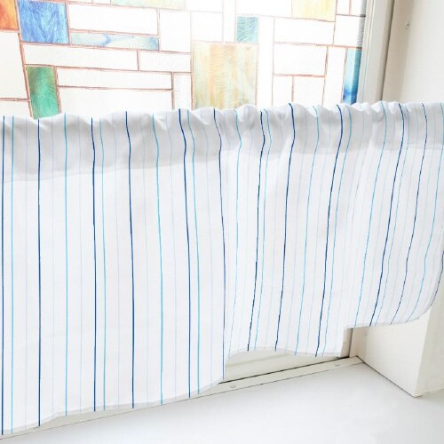 カフェカーテン40691ストライプ7青