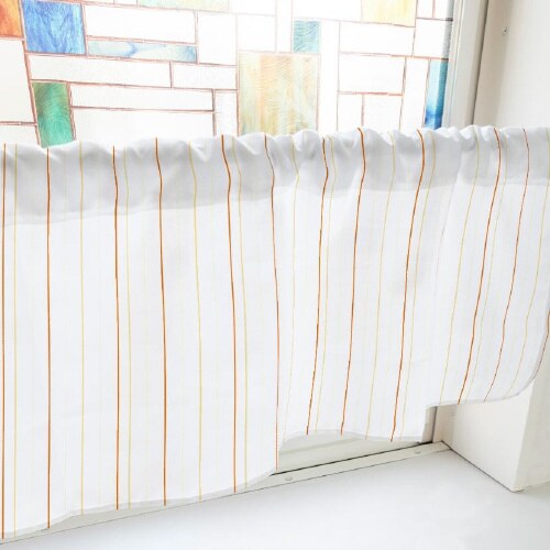 カフェカーテン40694ストライプ7黄