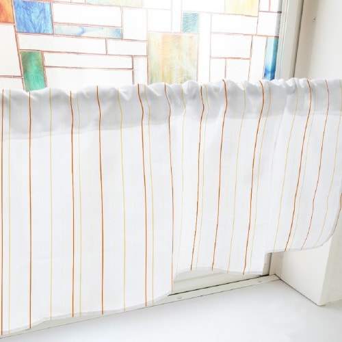 カフェカーテン40695ストライプ7黄