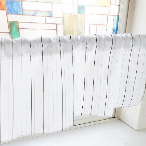 カフェカーテン40698ストライプ7グレー