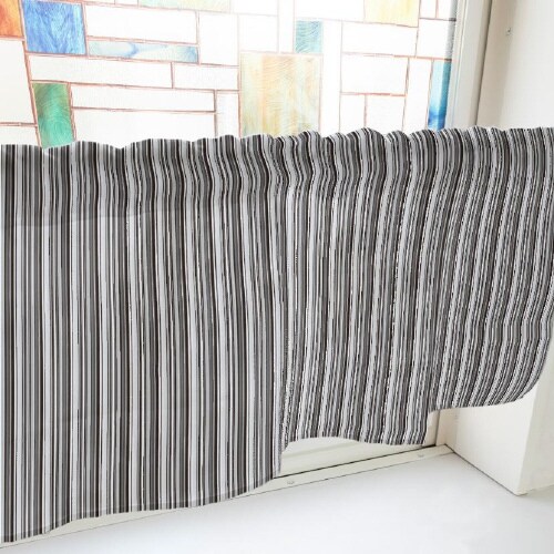 カフェカーテン40746細ストライプグレー