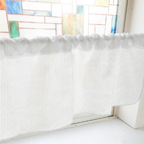 カフェカーテン40789ドットボーダー黄