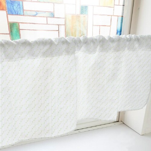 カフェカーテン40790ドットボーダー緑