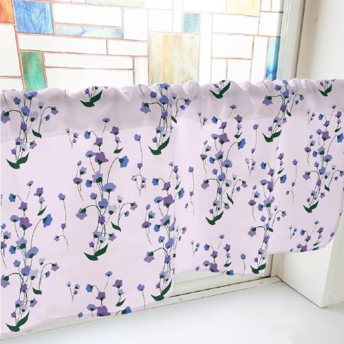 カフェカーテン40796スミレピンク