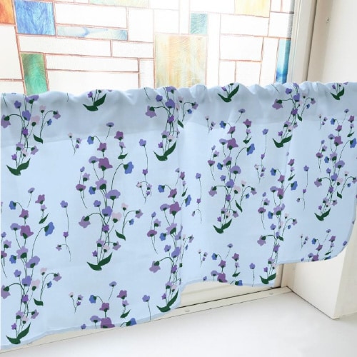 カフェカーテン40799スミレ青