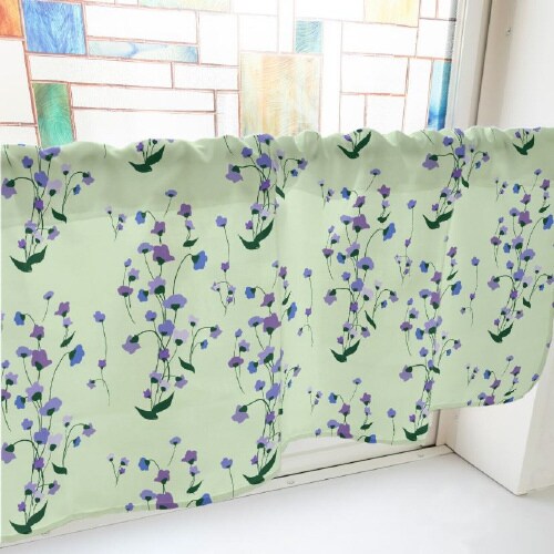 カフェカーテン40801スミレ緑