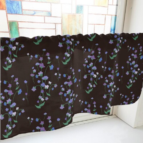 カフェカーテン40807スミレ黒