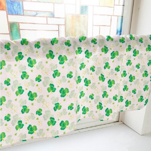 カフェカーテン40809クローバーピンク