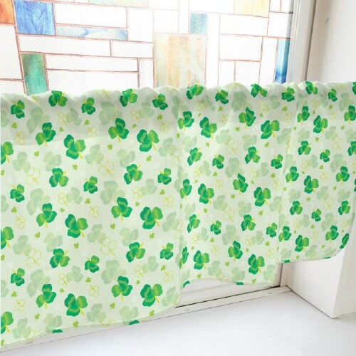 カフェカーテン40813クローバー緑