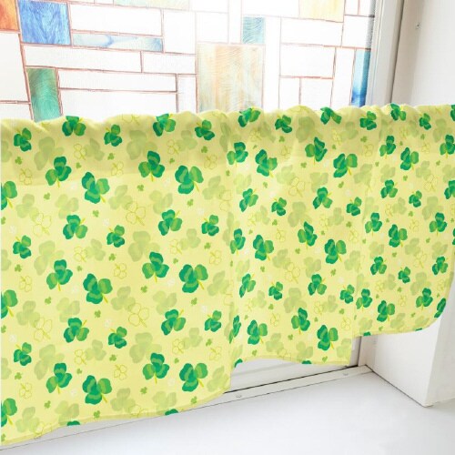 カフェカーテン40814クローバー黄