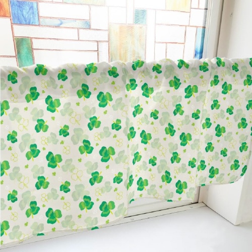 カフェカーテン40817クローバーベージュ