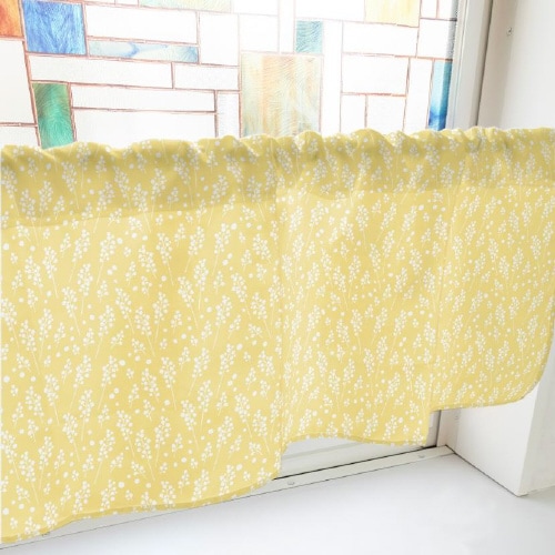 カフェカーテン40826かすみ草黄