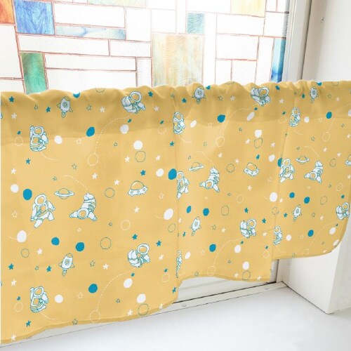 カフェカーテン40839宇宙飛行士オレンジ