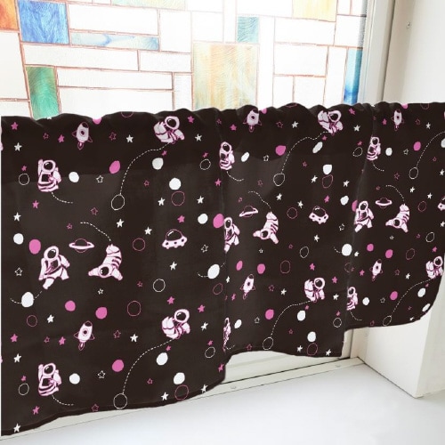 カフェカーテン40843宇宙飛行士黒