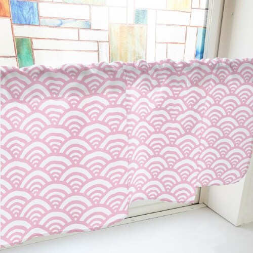 カフェカーテン40845青海波ピンク