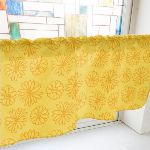 カフェカーテン40862マーガレットオレンジ