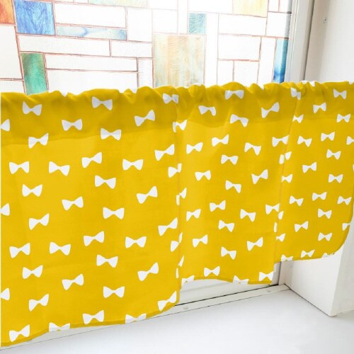 カフェカーテン40923リボンオレンジ