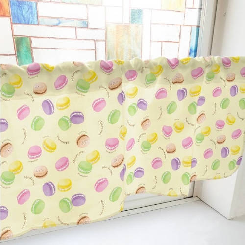 カフェカーテン40929マカロン黄