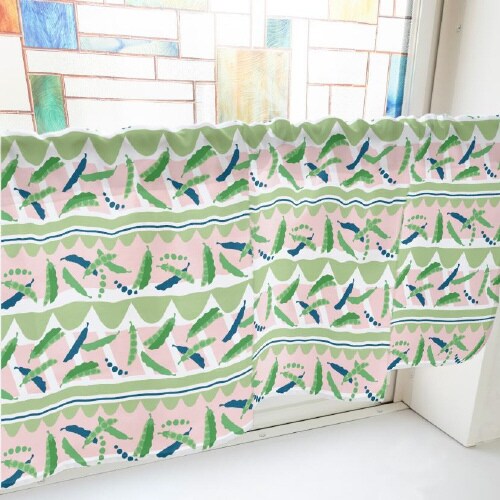 カフェカーテン40964さやえんどう緑