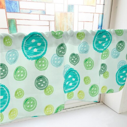 カフェカーテン40993ボタン緑