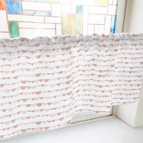 カフェカーテン41036半円赤