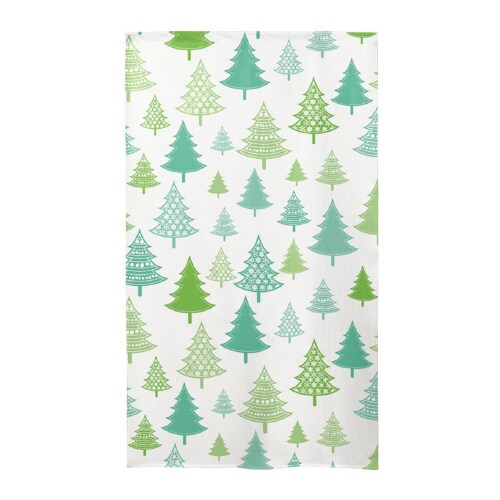 市松レースのれん44638ツリー緑