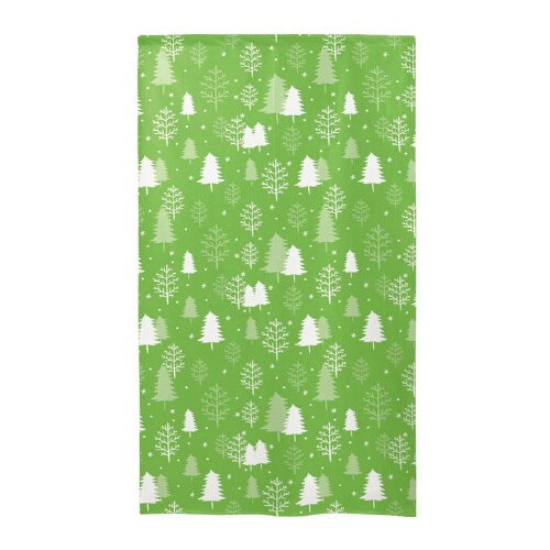 市松レースのれん44639冬の木緑