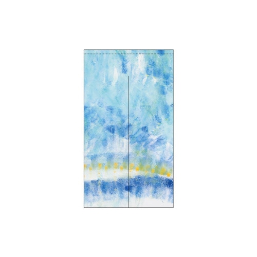 市松柄レースのれん45555A−1