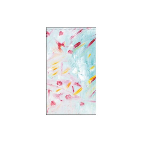 市松柄レースのれん45563H