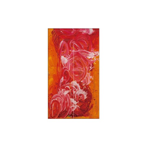 市松柄レースのれん45564I