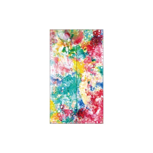 市松柄レースのれん45568L−1