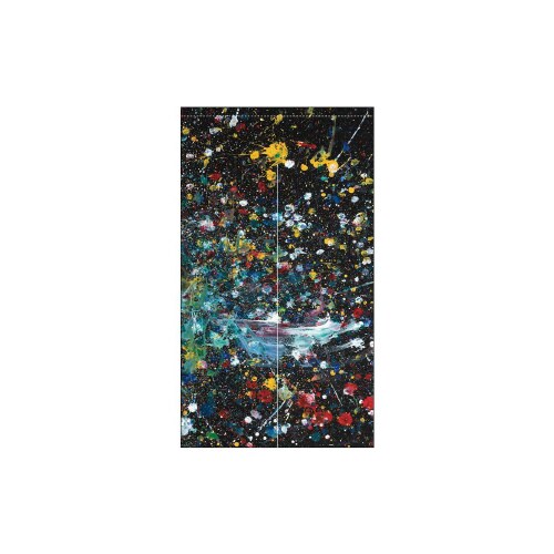 市松柄レースのれん45572N−1