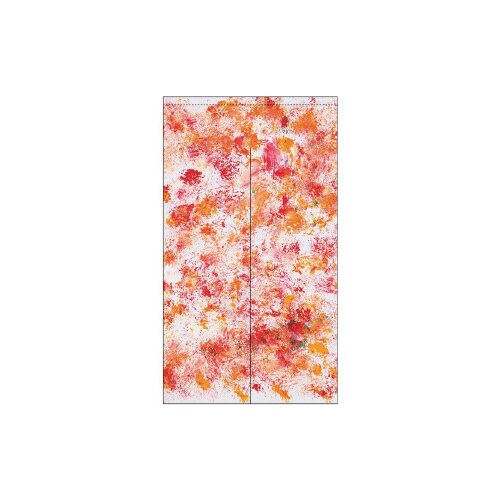 市松柄レースのれん45575O