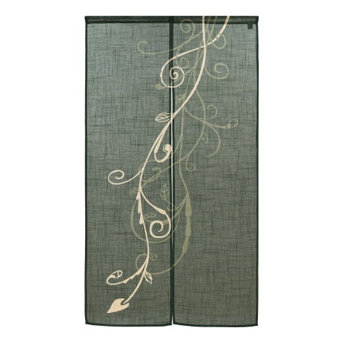 麻風スラブのれん45873半間唐草