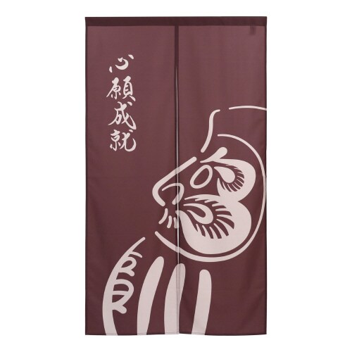 トロピカルのれん46022半間だるま心願成就