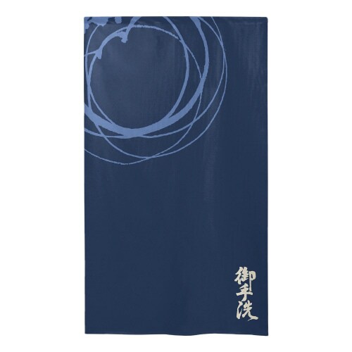 市松レースのれん46092御手洗紺