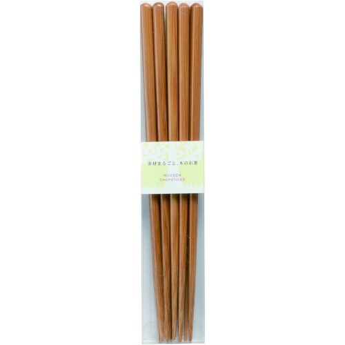 箸 スス竹無地5膳セット 23cm