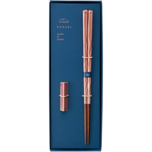 箸 箸置きセット 茜 23cm