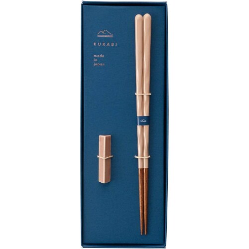 箸 箸置きセット 淡桃釉 23cm