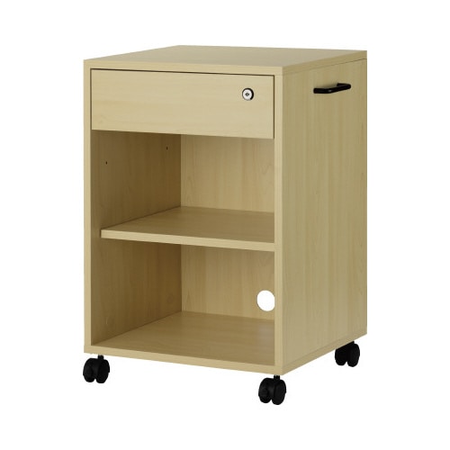 木製ワゴン 引き出し付き 木目