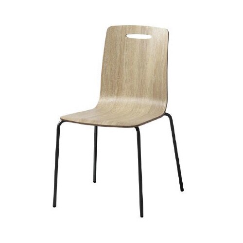 デルタチェア ライトブラウン ブラック脚 4脚