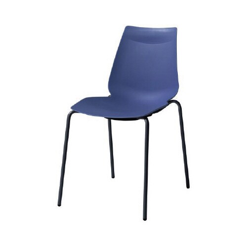 アノアチェア ネイビー ブラック脚 4脚