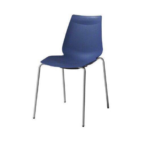 アノアチェア ネイビー シルバー脚 4脚