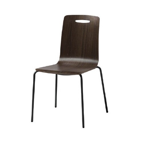 デルタチェア カフェブラウン ブラック脚 4脚