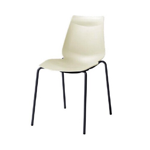 アノアチェア ホワイト ブラック脚 4脚