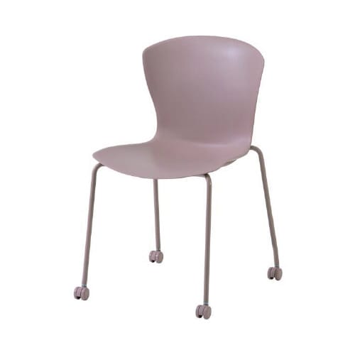 ミモレチェアキャスター コーラルピンク 4脚