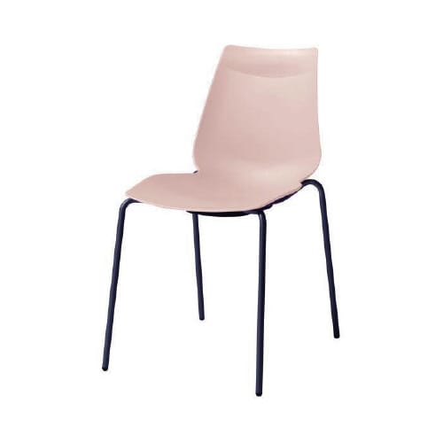 アノアチェア ペールピンク ブラック脚 4脚